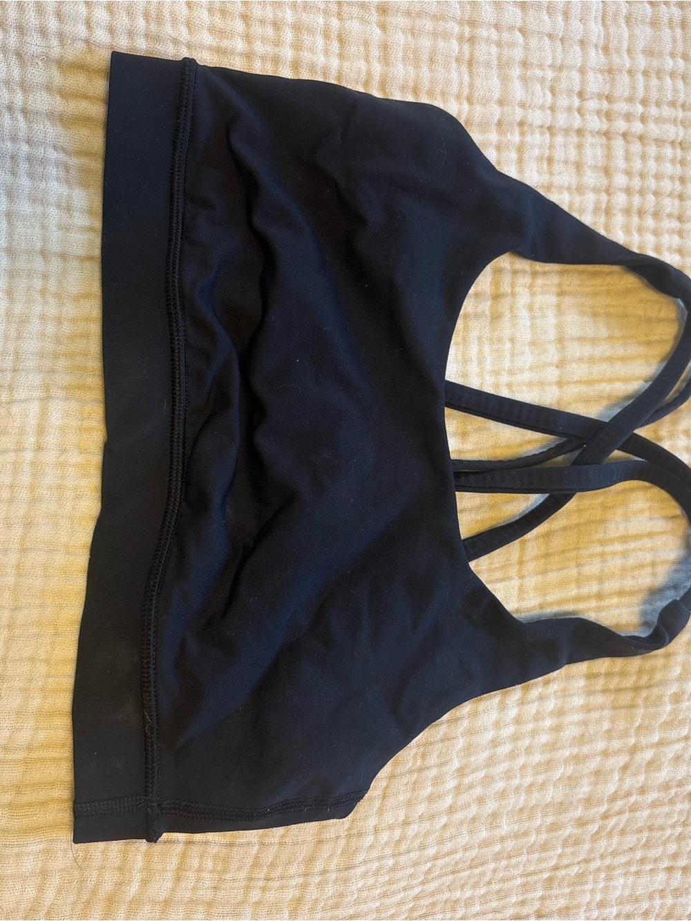 Lululemon Black Strappy Sports Bra
